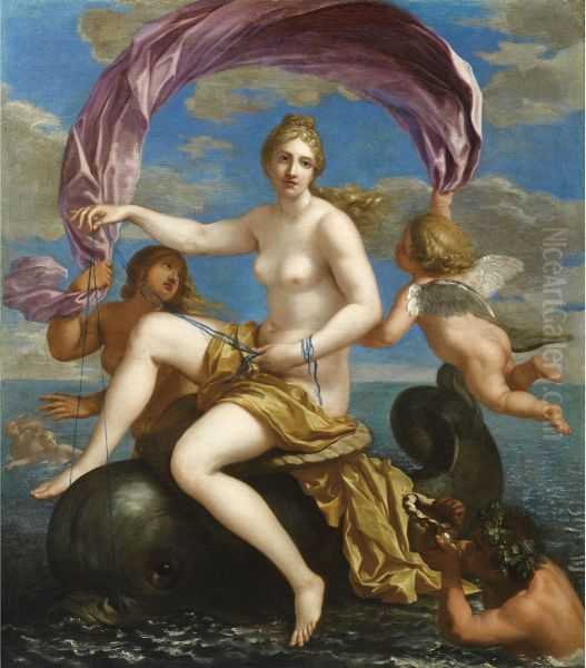 Le Triomphe De Galathee Oil Painting by Charles Alphonse Dufresnoy