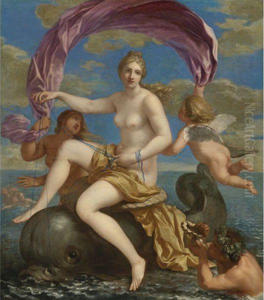 The Triumph Of Galatea Oil Painting by Charles Alphonse Dufresnoy