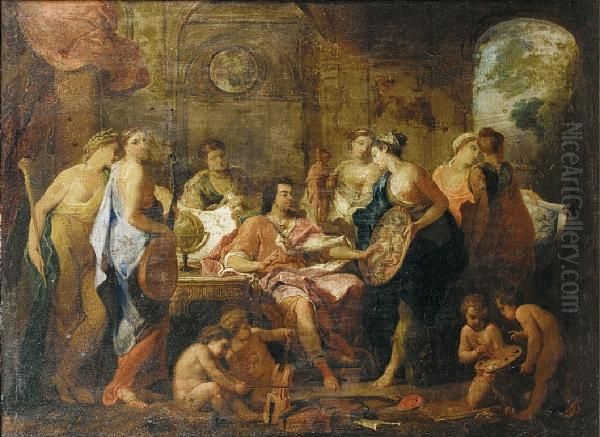 An Allegory Of The Liberal Arts Oil Painting by Charles Alphonse Dufresnoy