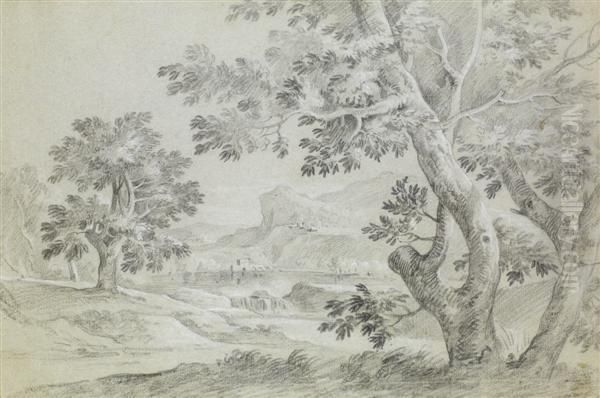 Paysage Boise Oil Painting by Gaspard Dughet Poussin