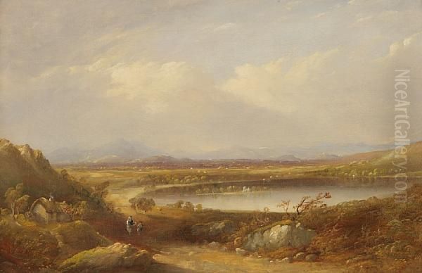 Edinburgh From The South Oil Painting by Henry G. Duguid