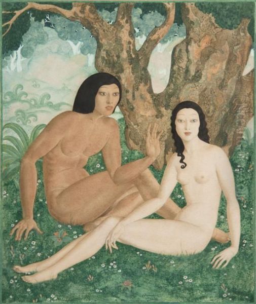 The Birth Of Eve Oil Painting by Edmund Dulac