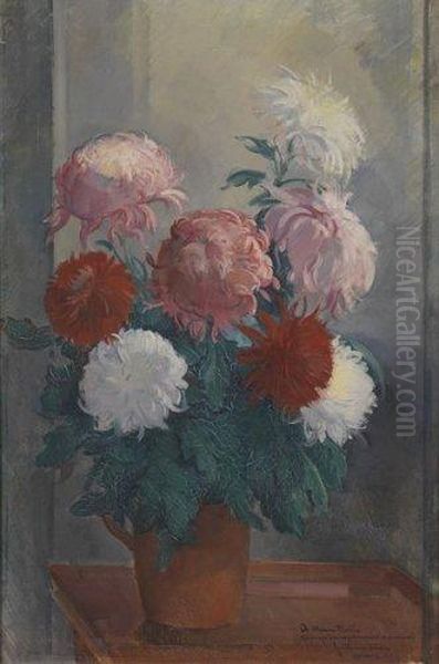 Bouquet De Dalhias. Oil Painting by Guillaume Dulac