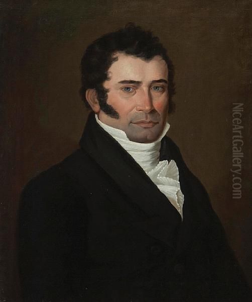 Portrait Of Edouard Martial Leprohan Oil Painting by Louis Dulongpre