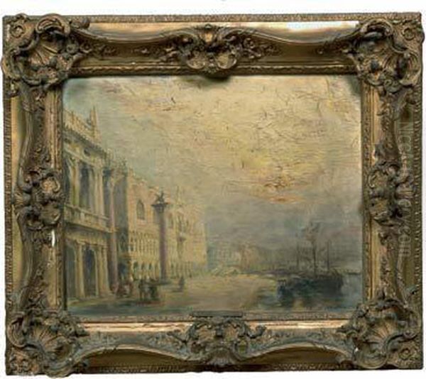 Vue De Venise Oil Painting by Hippolyte F. Leon Duluard