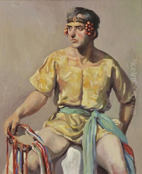 Seated Bacchus Oil Painting by H. Boylston Dummer