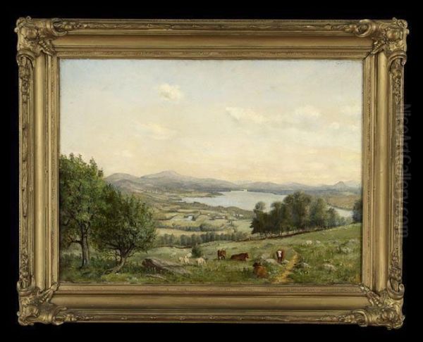 View Of Lake Weld, 
Maine Oil Painting by Joseph Owen Dummer