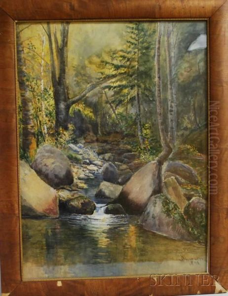 Woodland Brook Oil Painting by Joseph Owen Dummer