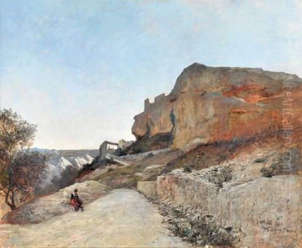 Les Baux De Provence Oil Painting by Alfred Dumont