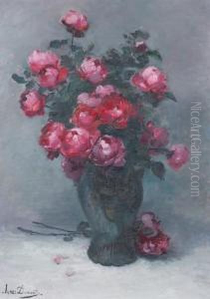 Bouquet De Pivoines Oil Painting by Henri Julien Dumont