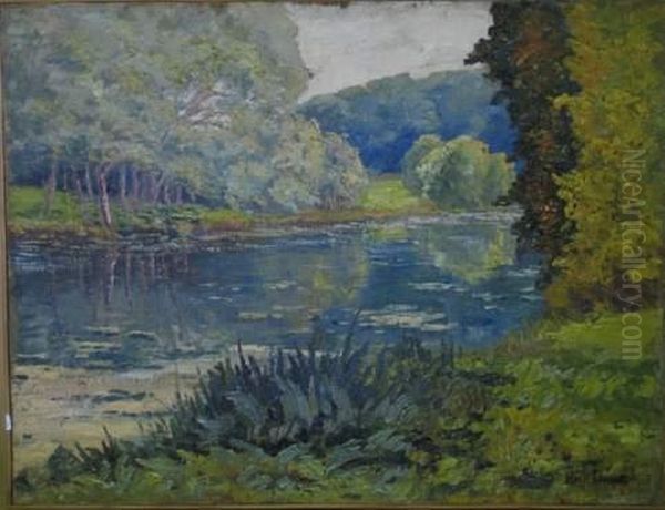 Bord D'etang Oil Painting by Henri Julien Dumont