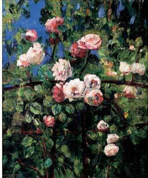 Roses Oil Painting by Henri Julien Dumont