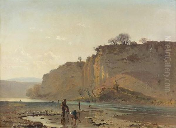 Les Falaises De Champel Au Bord De L'arve. Oil Painting by Jacques Dunant