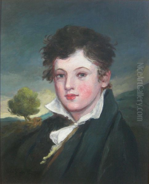 Portrait Of A Boy Oil Painting by Thomas Duncan