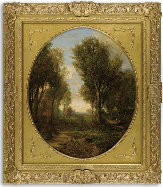 Untitled (woodland Scene) Oil Painting by Robert Scott Duncanson