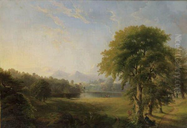 Untitled (landscape) Oil Painting by Robert Scott Duncanson