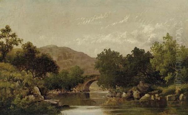 The Stone Bridge Oil Painting by Robert Scott Duncanson