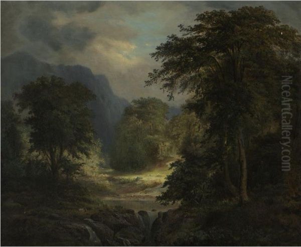 A Clearing In The Forest Oil Painting by Robert Scott Duncanson