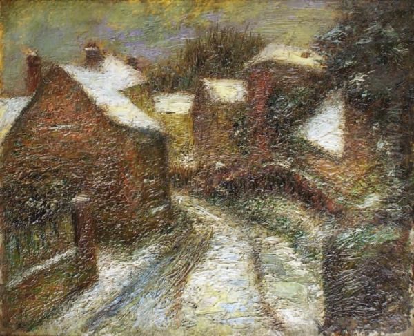 Le Chemin Enneige Oil Painting by Alfred Dunet