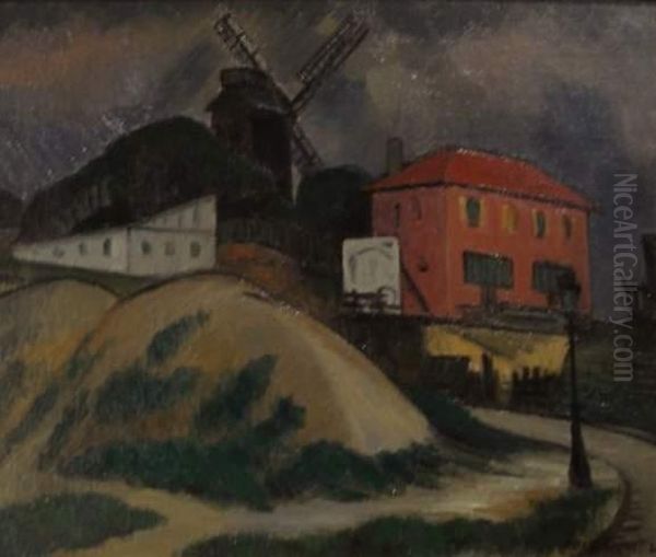 Montmartre, Le Moulin De La Galette Oil Painting by Alfred Dunet