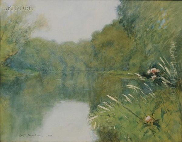 River In Spring Oil Painting by Horace C. Dunham