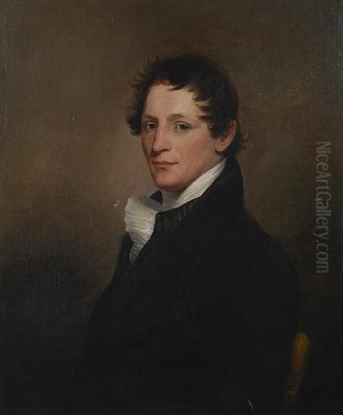 A Portrait Of A Gentleman Oil Painting by William Dunlap