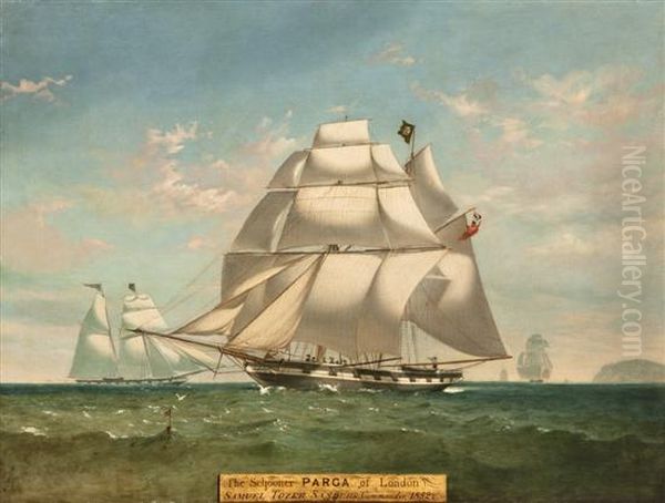 The Schooner Parga Of London Oil Painting by William Dunnage