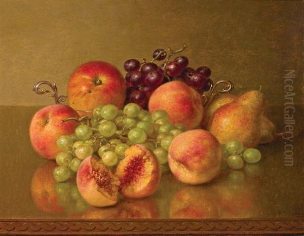 Fruit On A Tabletop Oil Painting by Robert Spear Dunning