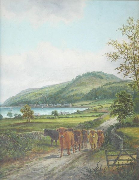 The Herd Oil Painting by Albert Dunnington