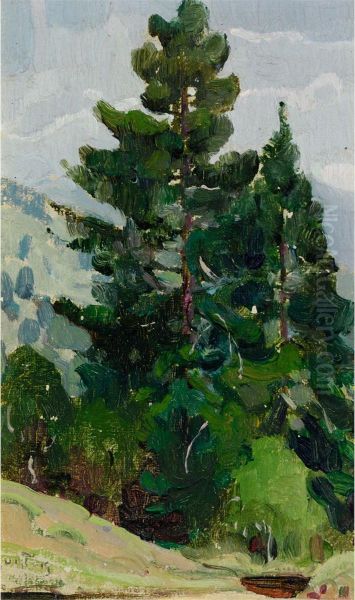 Forest Landscape Oil Painting by W. Herbert Dunton