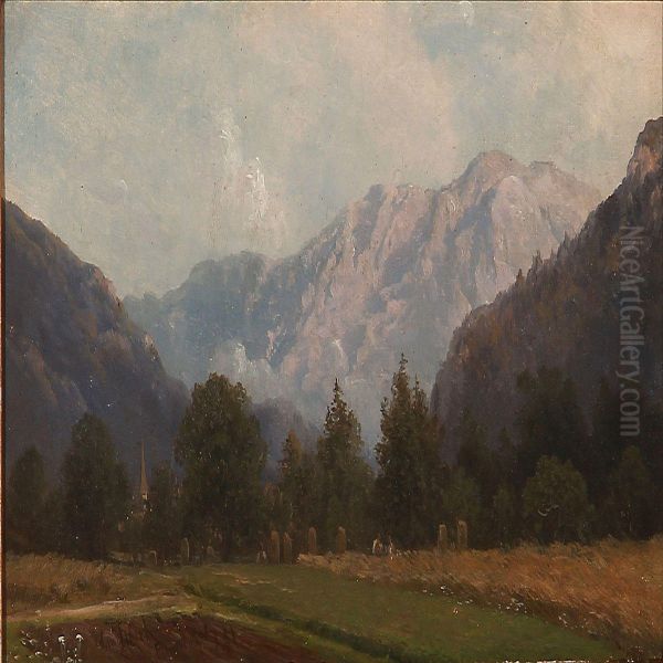 Find So I Norge Oil Painting by Johannes-Bertholomaus Dutntze