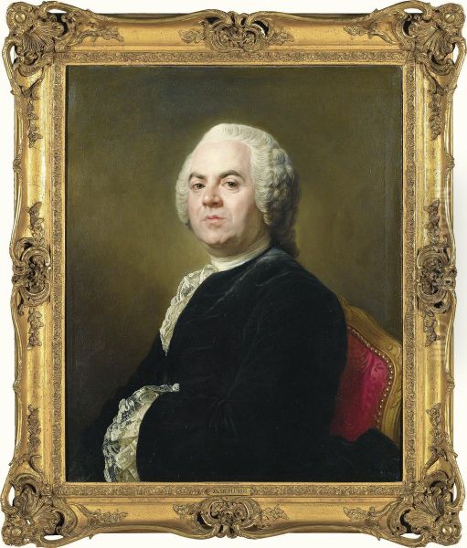 Portrait De Monsieur P. Anne Louis Medetin Oil Painting by Joseph Siffrein Duplessis