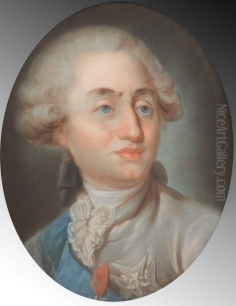 Portrait De Louis Xv Roi De France Oil Painting by Joseph Siffrein Duplessis