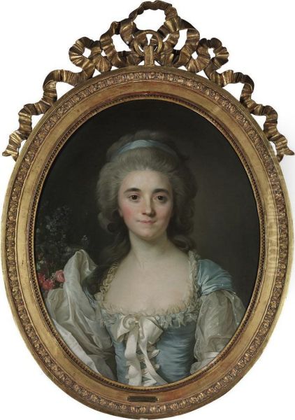 Portrait Of Comtesse De Provence (1753-1810) Oil Painting by Joseph Siffrein Duplessis