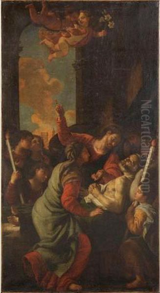 La Mort De Saint Joseph Hst Restaurations Anciennes Oil Painting by A. Dupont