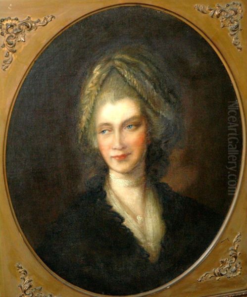 Portrait Of A Lady Thought To Be Charlotte Of Mecklenburg-strelitz, Consort Of George Iii Of England Oil Painting by Dupont Gainsborough