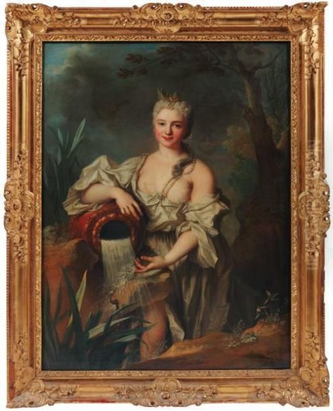 Portrait D'une Femme En Source Oil Painting by N. Dupont