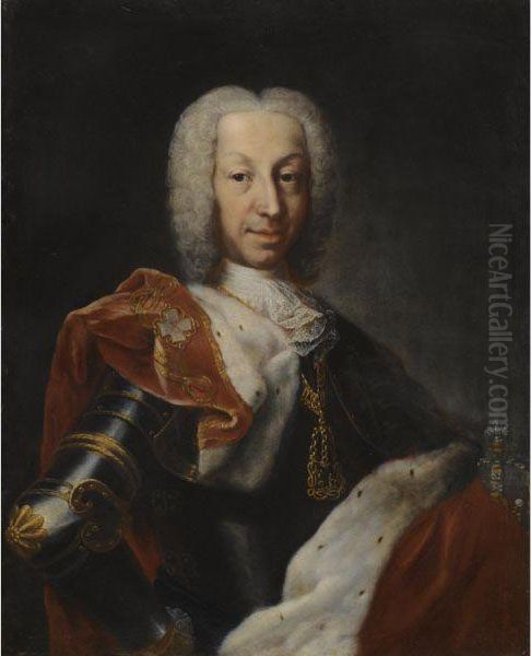 Portrait Of A Member Of The House Of Savoy Oil Painting by Domenico Dupra