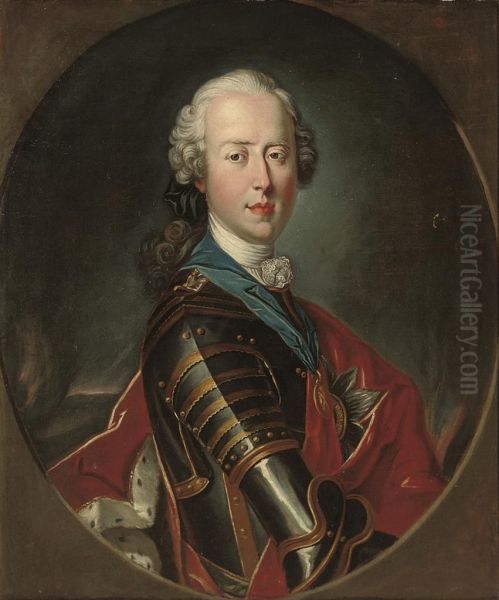 Portrait Of Prince Charles Edward Stuart (1720-1788) Oil Painting by Domenico Dupra