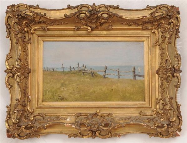 Fence By The Sea Oil Painting by Julien Dupre