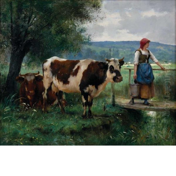 The Milkmaid Oil Painting by Julien Dupre