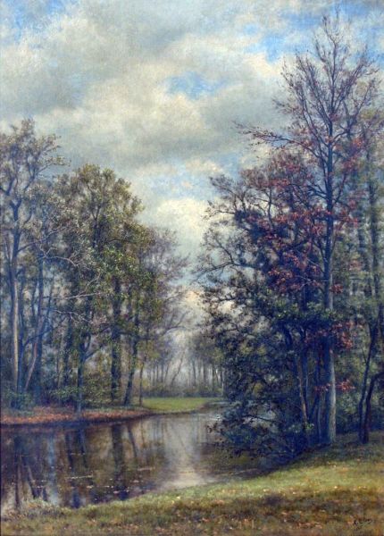 Heidelandschap Oil Painting by Lodewijk/ Louis F.J. Dupuis