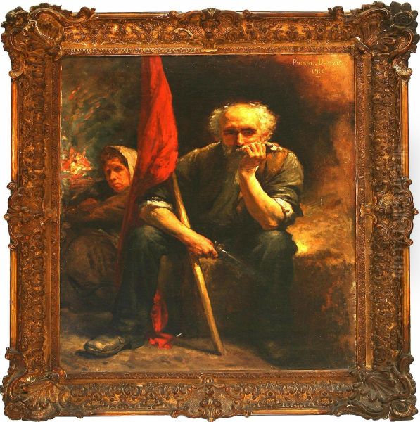 A French Revolutionarycouple Oil Painting by Pierre Dupuis