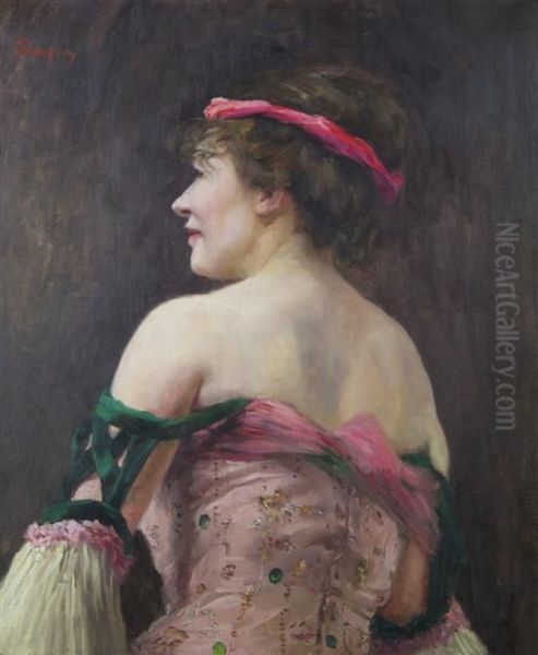 Portrait Of A Lady Oil Painting by Paul Michel Dupuy