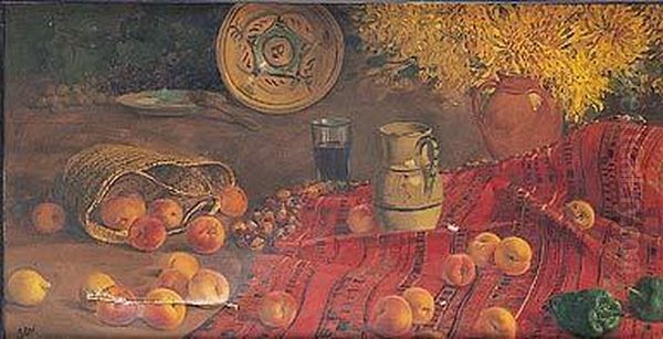 Bodegon Oil Painting by Adolfo Dura Abad