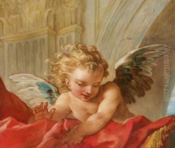 Ito Ritratto Di Un Putto Oil Painting by Louis Jean-Jacques Durameau