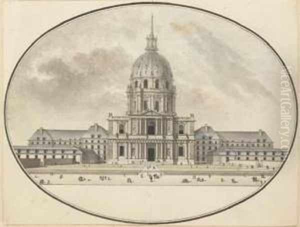 L'eglise Des Invalides Oil Painting by Jean Nicolas Louis Durand