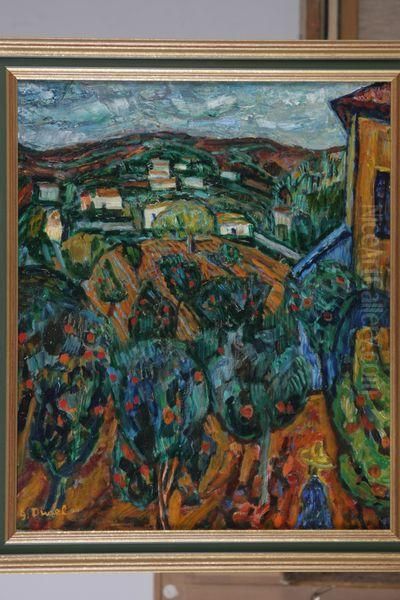 Saint-paul-de-vence Oil Painting by Gaston Jules L. Durel