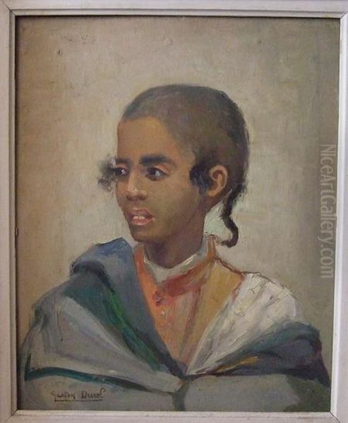 Jeune Berbere Marocain Oil Painting by Gaston Jules L. Durel