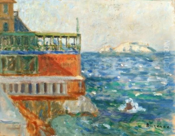 Les Bains De Marseille Oil Painting by Eugene Antoine Durenne